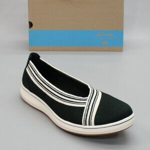 Clarks Ladies 12 N Narrow BreezeSky Air Black Slip-on Shoes Loafers - 26181588